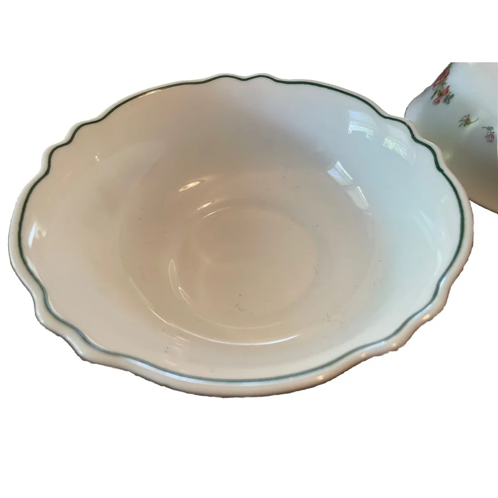 Arcopal France cereal bowls Set Of 3 cherry blossoms Milk Glass discontinued